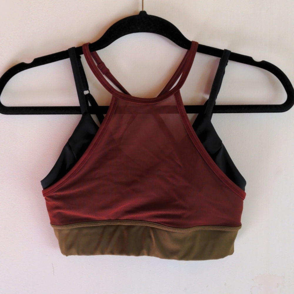 UO Without Walls Mesh Sports Bra Strappy Halter Top Small (x-small)